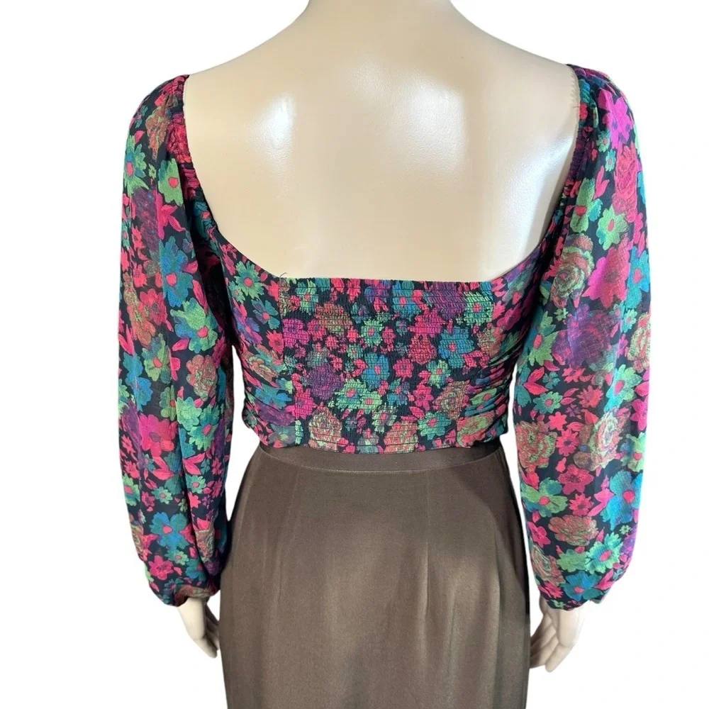 New Free People Oh Lala Floral Crop Top Size XS